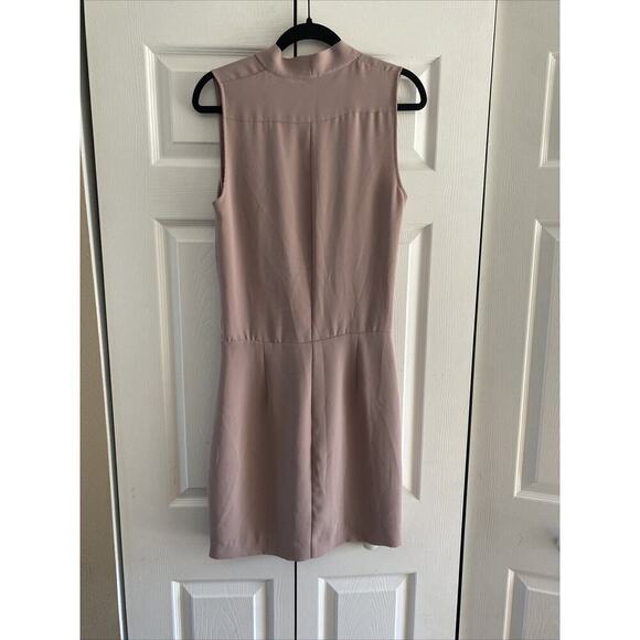 Babaton Aritzia Phoenix Dress Dusty Mauve Pink Faux Wrap Dress Size 8 - Picture 8 of 10